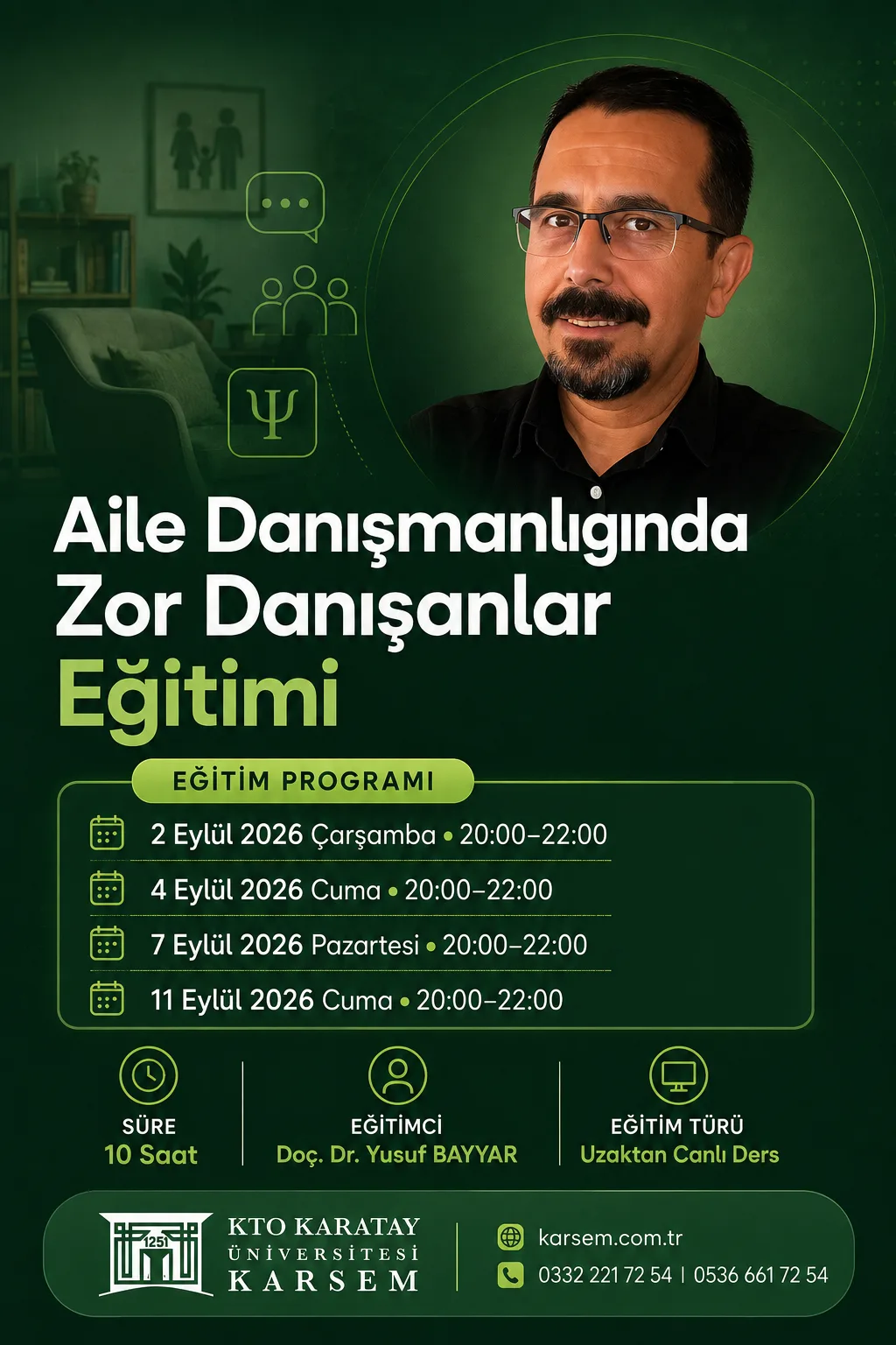 Aile Danışmalığında Zor Danışanlar Eğitimi